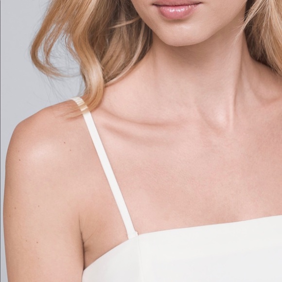 WHBM | White Strapless Split-leg Jumpsuit - Picture 4 of 5